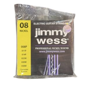 Cuerdas Jimmy Wess Nickel 008 – Para Guitarra Eléctrica (Set de 6)