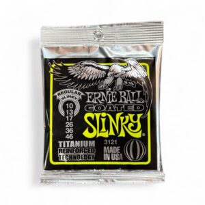 Cuerdas Ernie Ball Coated Slinky Titanium 3121 – Guitarra Eléctrica (.010-.046)